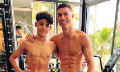 El hijo de Cristiano Ronaldo exhibe un físico similar al de su padre: una foto juntos en el gimnasio sorprende a todos
